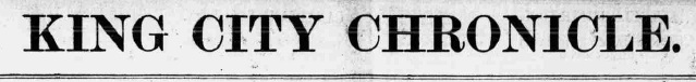 King City Chronicle maskhead
