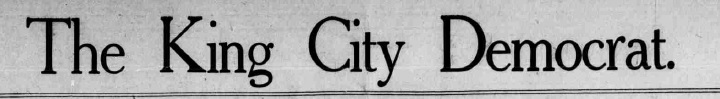 The King City Democrat maskhead